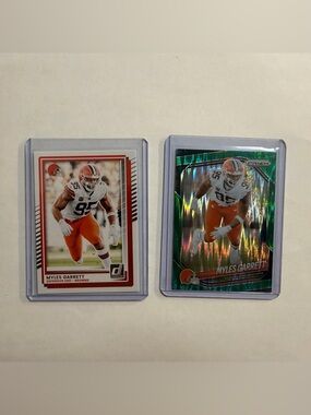 🔥MILES GARRETT 2 CARD LOT 2025